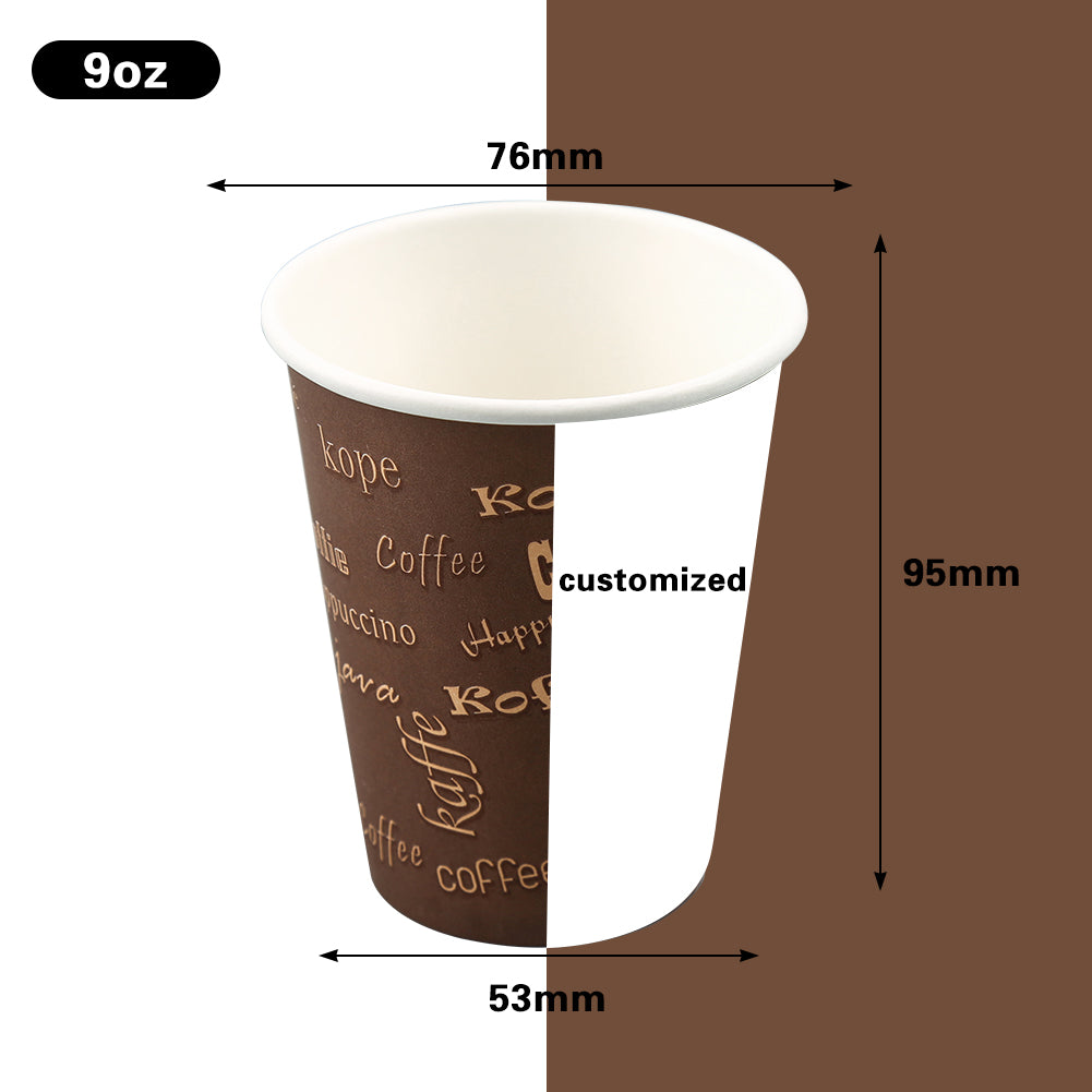 Custom Disposable Paper Coffee Cup Full Color Print - 6 oz.