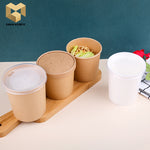 32 oz custom kraft brown soup paper cups samples