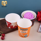 5oz disposable customized design printed paper cup for frozen ice cream samples