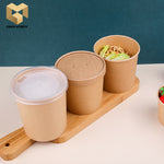 20 oz disposable paper soup cup with lid sample