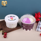 6oz double PE PLA coating custom printed ice cream paper cups samples