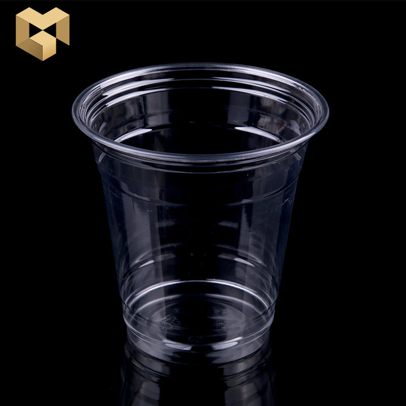 10oz 300ml Transparent Disposable Plastic Cup With Flat Lid