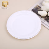 7 inch lunch round plate food packaging bagasse plate samples