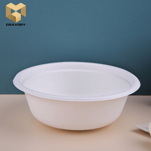 16 oz deep disposable bagasse bowl bagasse tableware samples