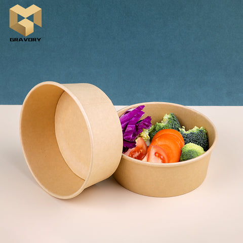 750 ml disposable round salad bowl with lid samples