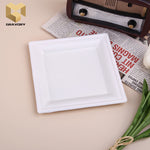 6 inch sugarcane bagasse plate custom food packaging containers square