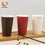 9 oz custom logo printed coffee / tea cups paper disposable samples