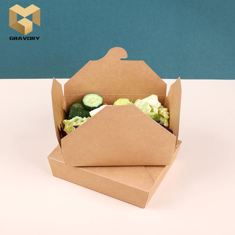 900 ml kraft paper lunch box with buckle samples