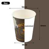 3 oz single wall paper cups disposable custom logo vending samples