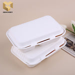 6.6 inch Disposable hamburger bagasse tableware fast food packaging samples