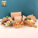 900 ml kraft paper lunch box with buckle samples