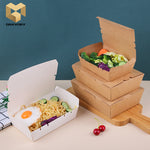 500 ml customized size fast food packaging kraft paper lunch box samples