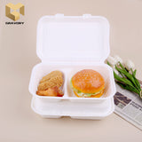 6.6 inch Disposable hamburger bagasse tableware fast food packaging samples