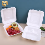 sugarcane bagasse compost disposable take out pulp food container lock bagasse