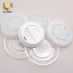 white ice cream drink paper cup lid