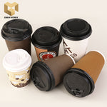 white ice cream drink paper cup lid