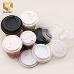 white ice cream drink paper cup lid