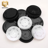 black disposable plastic tea cup PET lid cover