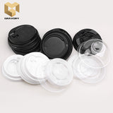 white ice cream drink paper cup lid